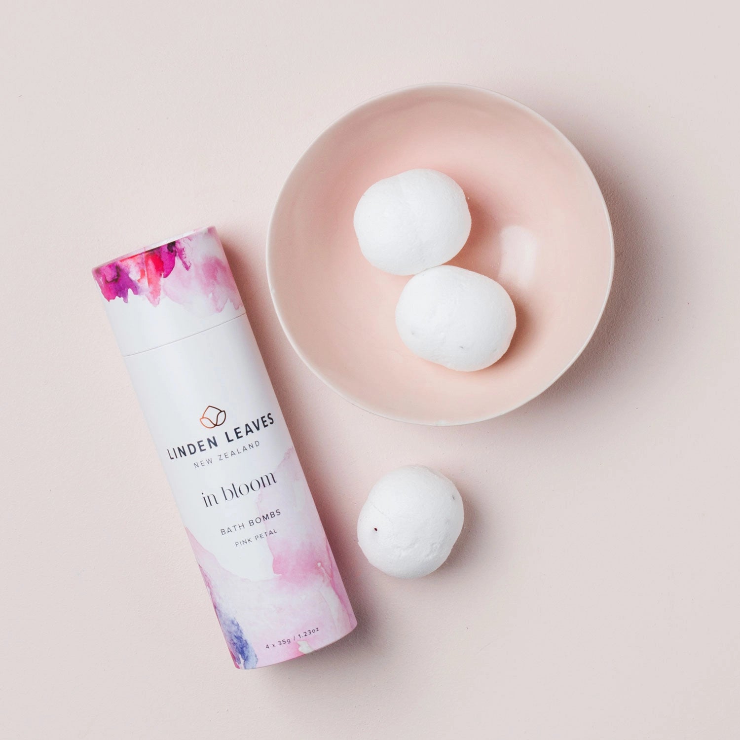 Linden Leaves pink petal bath bombs to add to your gift hamper.