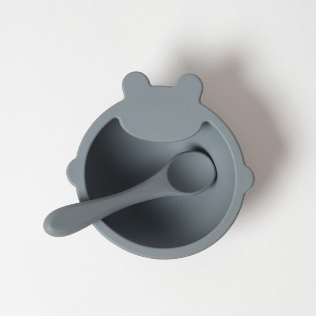 Babu silicone bowl & spoon set to add to your baby gift box.