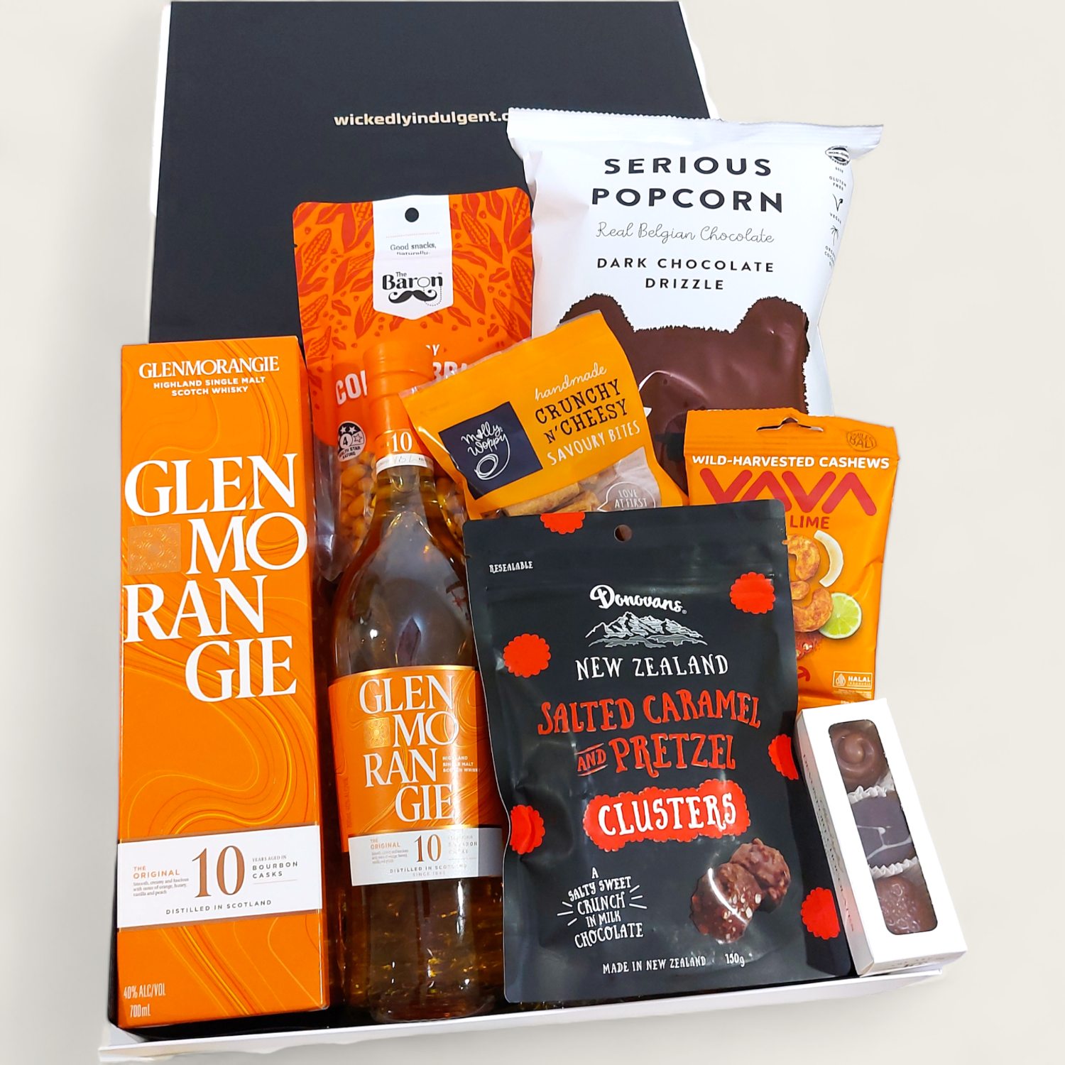 On the Rocks- Whisky, Chocolate and Nuts Gift Basket for Men