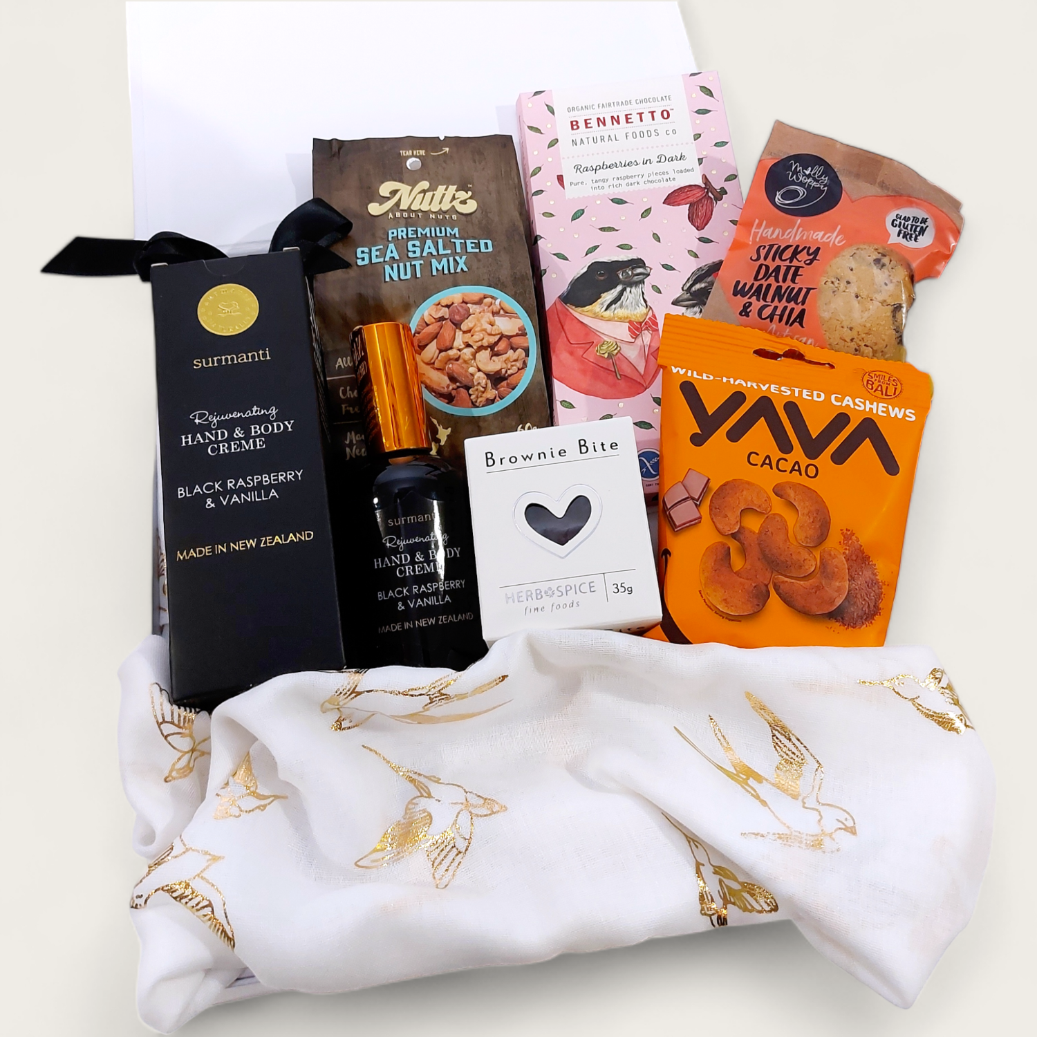 You Go Girl Gift Hamper- Scarf, Hand Cream & Chocolate & Treats Gift Box
