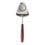 Wooden handled cheese slice branded with Meyer Cheese.