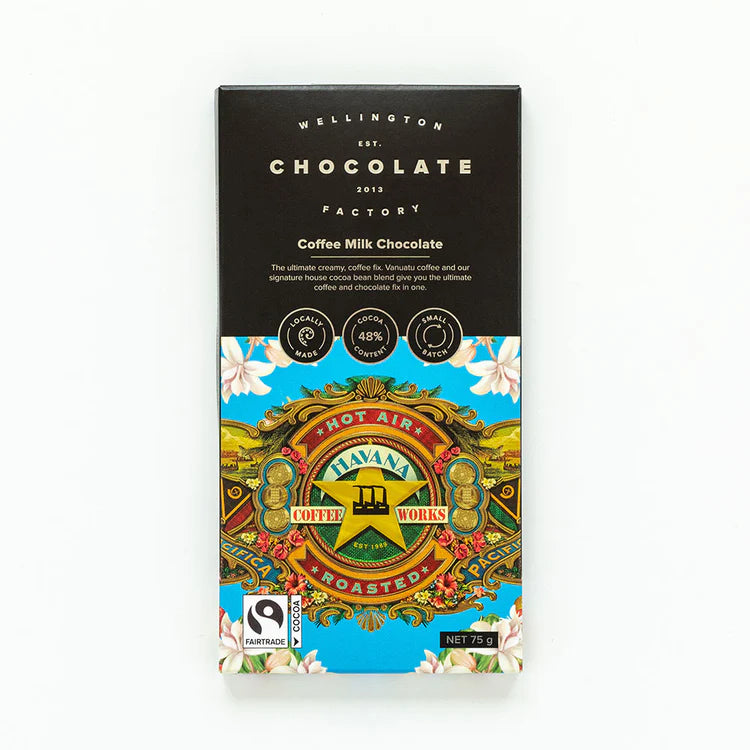 Wellington Chocolate Factory- Coffee Milk Choc 75g