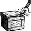 icon of crowbar opening crate