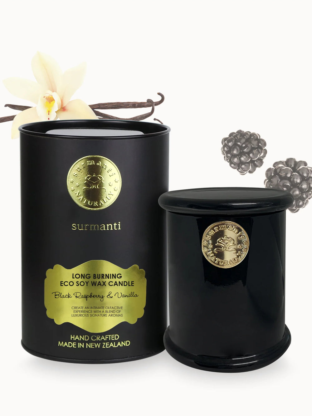 Surmanti Soy wax candle to add to your gift box.