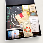 Escape Room gift hamper filled with artisan snacks and drinks, great for team or family game nights.