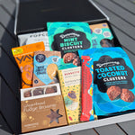 All things chocolate gift hamper. Presented in a modern gift box.