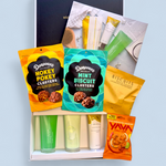 Glow and Graze Mother’s Day gift box with pamper products, chocolate and snacks in luxury NZ hamper