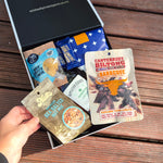 Men’s gift hamper NZ with Appleton Estate rum and gourmet snacks in luxury box