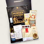 Wickedly Indulgent mystery game gift box featuring NZ-made treats and wine — fun, delicious, and effortlessly giftable.