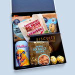 The deer essentials fathers day gift hamper with jerky, venison biltong, drink & more. Presented in a modern gift box.