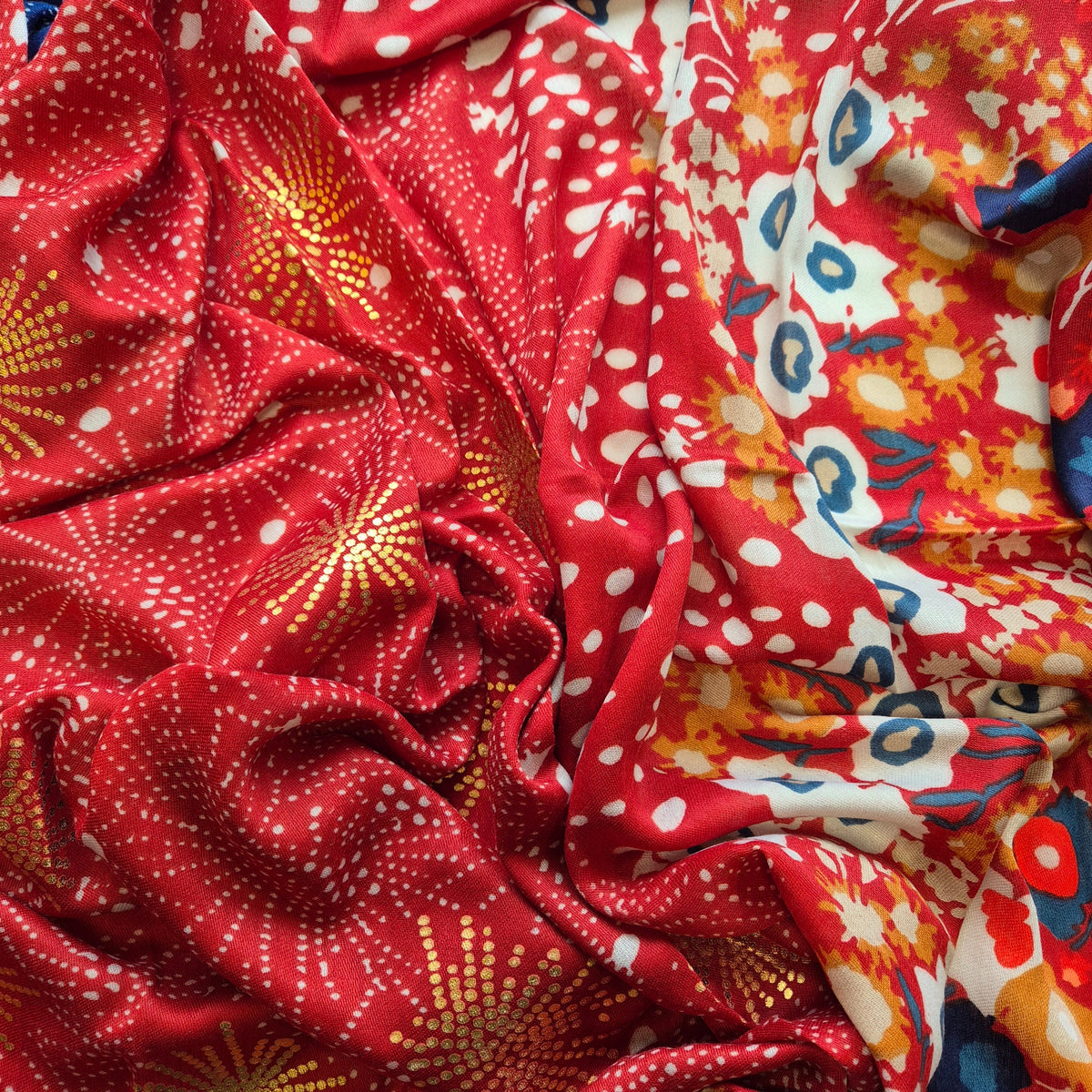 Red Patterned scarf to include in Gift Hampers