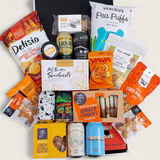 Fathers Day Gift Basket with Craft Beers, piccalilli, beer bread, shortbread & more presented in a stunning modern gift box.