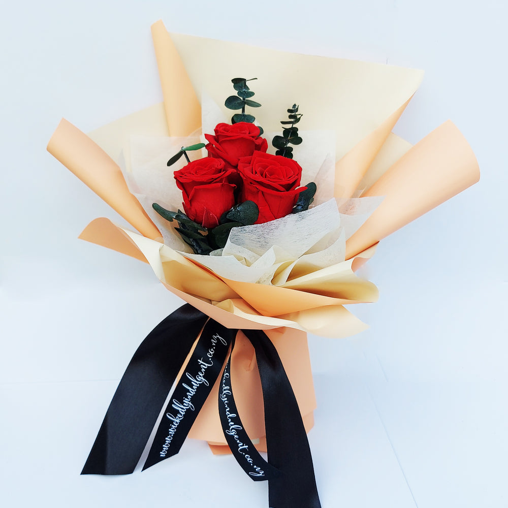 Valentines Preserved Red Rose bouquet.