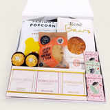 Gift Hamper with three Downlights mini candles gift set & sweets. Presented in a modern gift box.