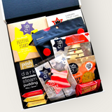 Mrs Claus Faves Christmas Gift Box with Shortbread, steam pudding, fruit cake slice & Sweet Treats.