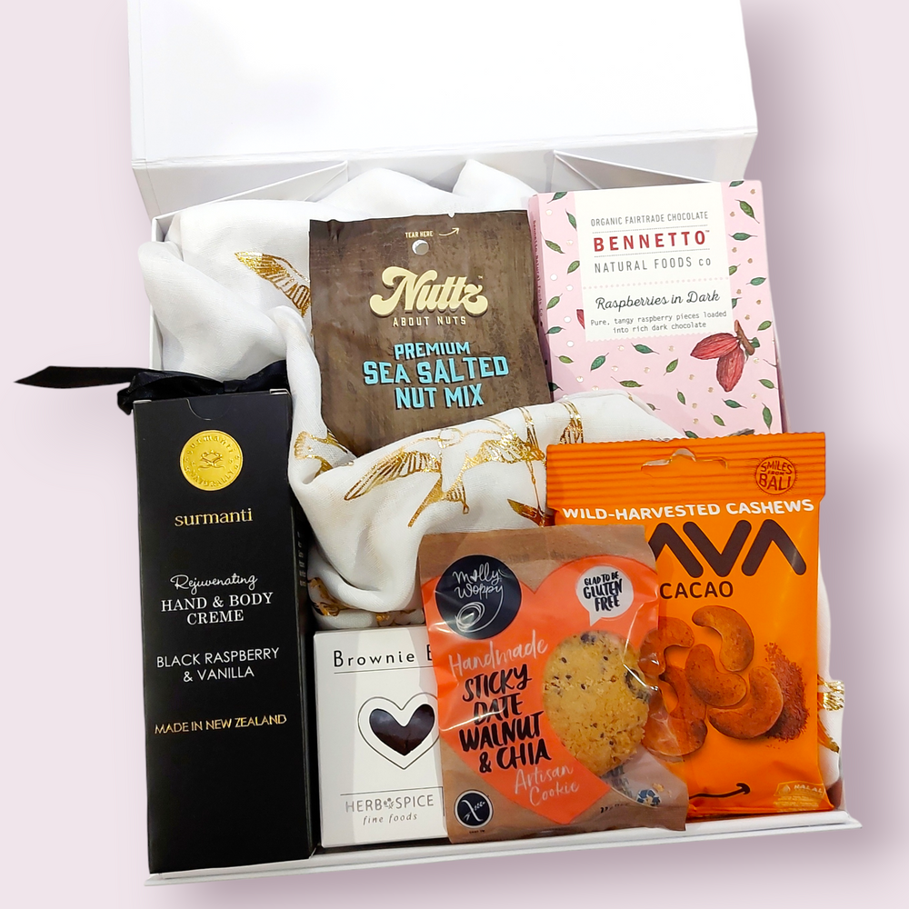 You Go Girl Gift Hamper- Scarf, Hand Cream & Chocolate & Treats Gift Box