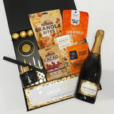 Celebrate Good Times Champagne & Room Diffuser House warming gift basket presented in a modern gift box.