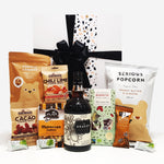 Gluten Free & Dairy Free Gift Hamper with Kraken Spiced Rum, Chocolate & Nuts & Popcorn.