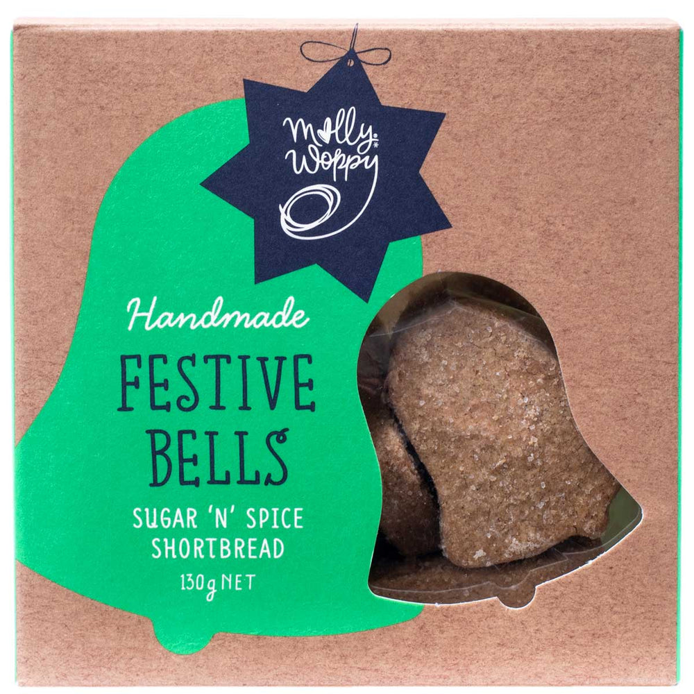 Molly woppy sugar 'N' Spice Shortbread Bell perfect to add to your Gift Box