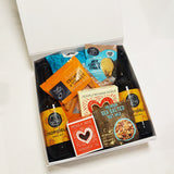 Beer, Nuts & Nibbles Gift Basket For Men Presented in a Modern Gift Box.